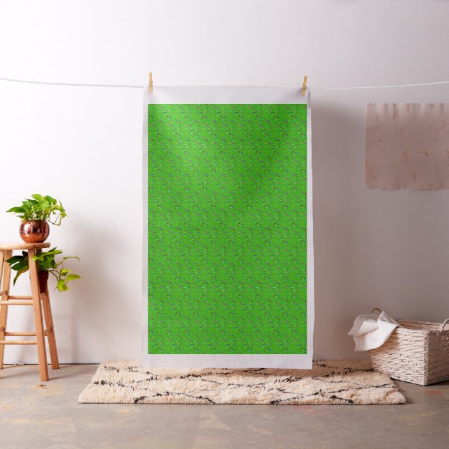 Light apple green with tiny mixed coloured pattern fabric (In Situ)