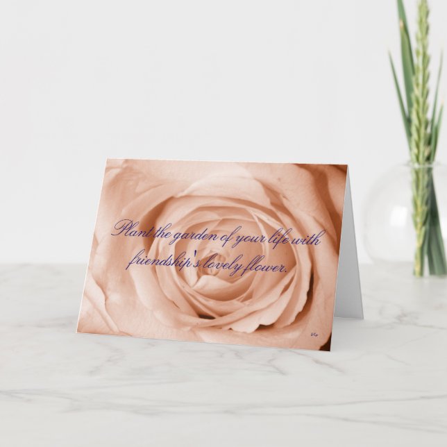 Light Apricot, Friendship Thank You Card (Front)