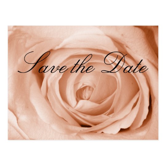 Light Apricot Save the Date Postcard