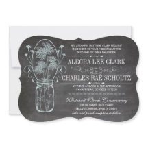 Light Aqua Blue Mason Jar Chalkboard Wedding
