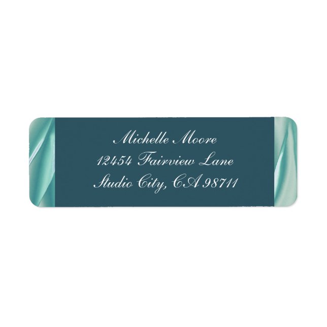 Light Aqua Elegant Return Address Label (Front)