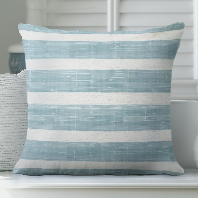 Light Aqua Striped Pillow (Creator Uploaded)