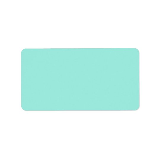 Light Aquafresh Aqua Blue Green Fashion Colour Address Label