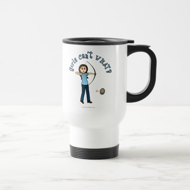 Light Archery in Blue Travel Mug (Right)