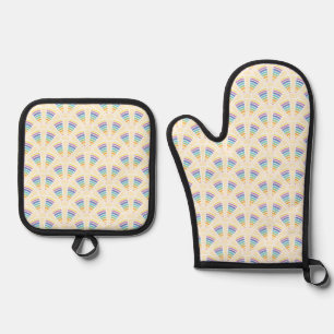 Light Arches Oven Mitt & Pot Holder Set