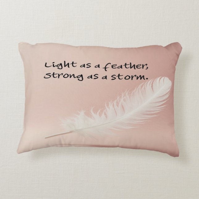 Light as a Feather, Strong as a Storm Decorative Cushion (Back)