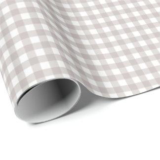 Light Ash Grey Simple Plaid Wrapping Paper