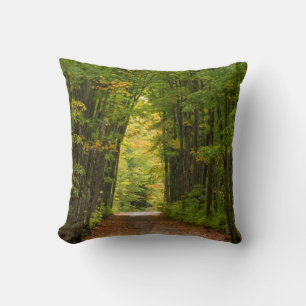 Light At The End Of A Tunnel Of Trees Cushion