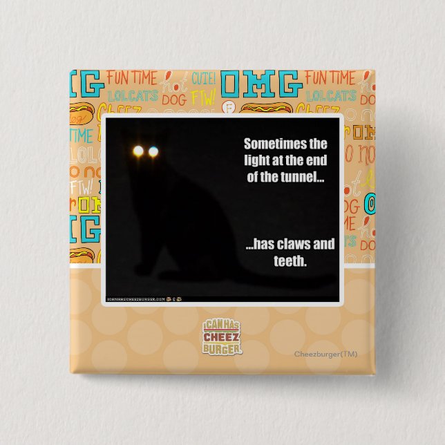 Light at the End of the Tunnel 15 Cm Square Badge (Front)