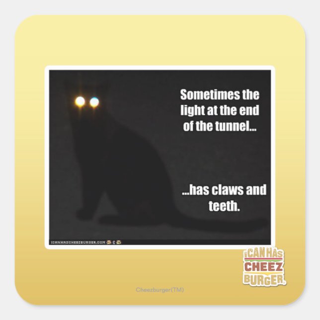Light at the End of the Tunnel Square Sticker (Front)
