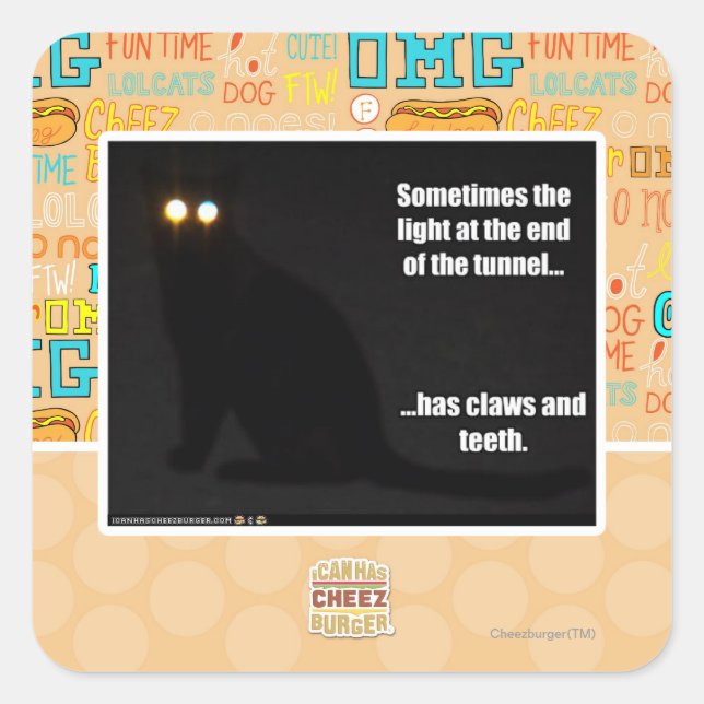 Light at the End of the Tunnel Square Sticker (Front)