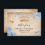 Light Baby Blue and Gold Rose Elegant Save The Date<br><div class="desc">If you're looking for elegant save the date ideas for a baby blue and gold party theme, these unique DIY template save the date invitations can be easily personalised to suit your big day. The floral botanical art by Raphaela Wilson spotlights light blue roses accented in faux metallic gold, a...</div>