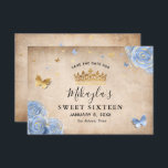 Light Baby Blue and Gold Rose Elegant Save The Date<br><div class="desc">If you're looking for elegant save the date ideas for a baby blue and gold party theme, these unique DIY template save the date invitations can be easily personalised to suit your big day. The floral botanical art by Raphaela Wilson spotlights light blue roses accented in faux metallic gold, a...</div>