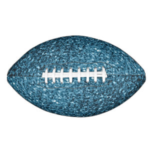 Light baby blue faux glitter sparkles bling american football