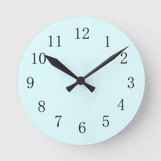 Light Baby Blue Kitchen Wall Clock