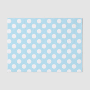 Light Baby Blue & White Polka Dots Tissue Paper