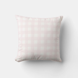 Light Baby Pink and White Buffalo Plaid. Cushion