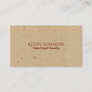 Light Beige Craft Paper Texture Business Card