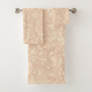 Light Beige Cream Marble Terrazzo Texture    Bath Towel Set