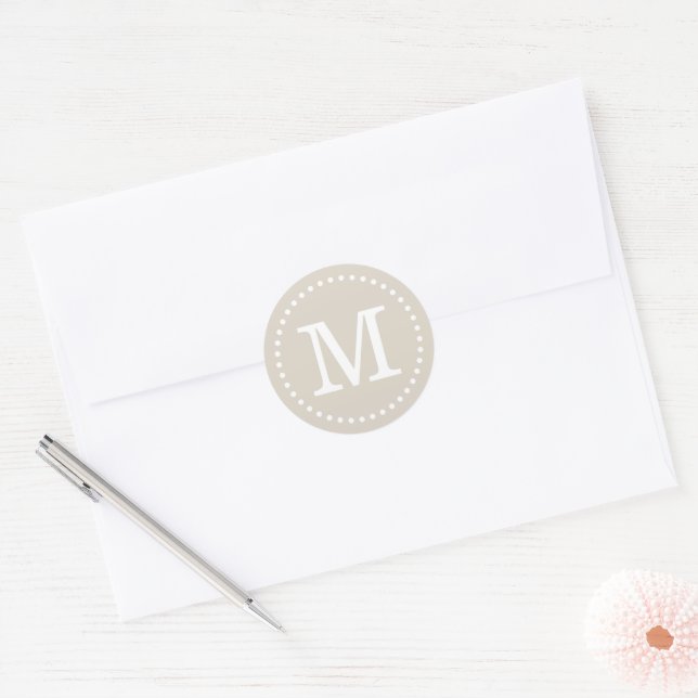Light Beige Custom Monogram Envelope Seal (Envelope)