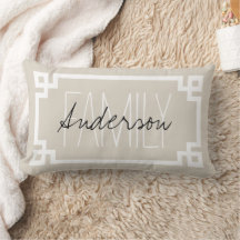 Light Beige Family Name Monogram