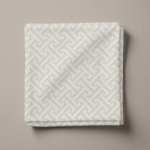 Light Beige Greek Key Pattern