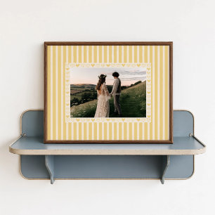 Light Beige Heart Photo Poster - Custom Gift