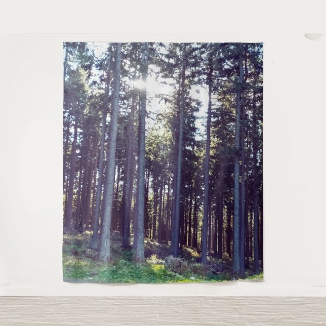Light Between the Pines - Wild Nature Romania Tapestry (Front)