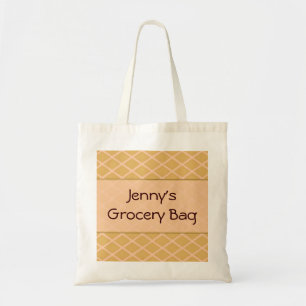 light biege pattern tote bag
