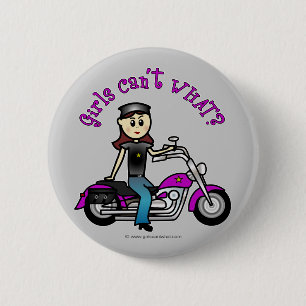 Light Biker Girl 6 Cm Round Badge