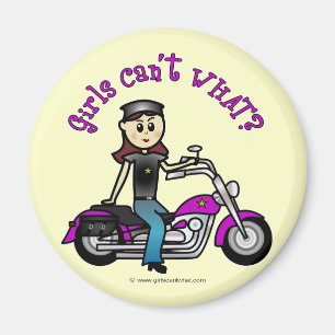 Light Biker Girl Magnet