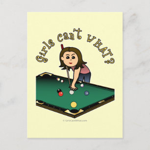 Light Billiards Girl Postcard