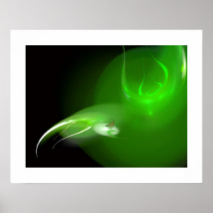 LIGHT BIRD IN GREEN POSTER