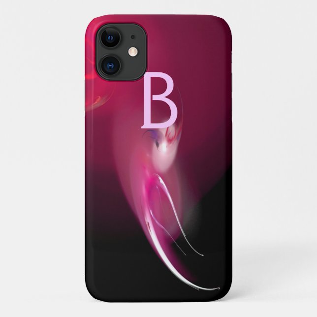 LIGHT BIRD IN PINK FUCHSIA MONOGRAM Case-Mate iPhone CASE (Back)