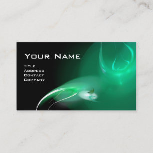 LIGHT BIRD MONOGRAM Vibrant black blue green Business Card