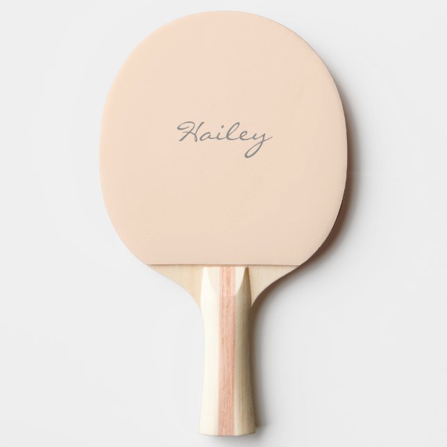 Light Bisque Personalised Ping Pong Paddle (Front)