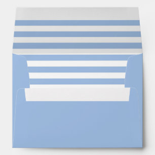 Light Blue A7 Envelope 5"x7" with Striped Lining
