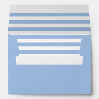 Light Blue A7 Envelope 5"x7" with Striped Lining