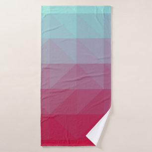 Light BLUE abstract mosaic pattern. Colorful abstr Bath Towel