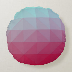 Light BLUE abstract mosaic pattern. Colorful abstr Round Cushion