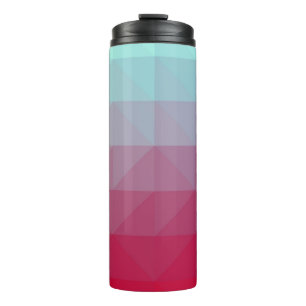 Light BLUE abstract mosaic pattern. Colourful abst Thermal Tumbler