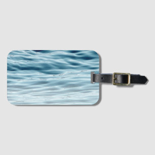 Light blue abstract water luggage tag