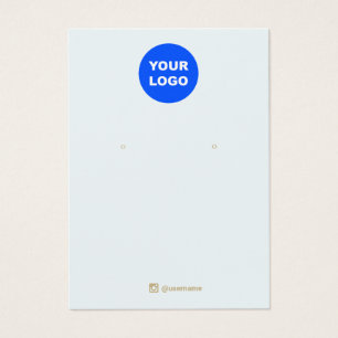 Light Blue Add Logo  Earring Display