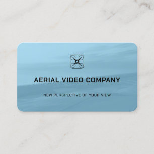 Light blue aerial  business card