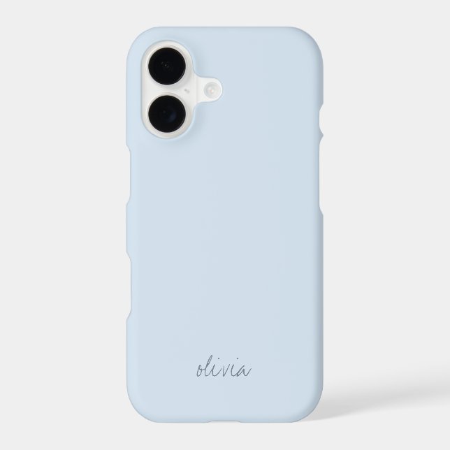 Light Blue Aesthetic Modern Minimalist Script Name (Back)