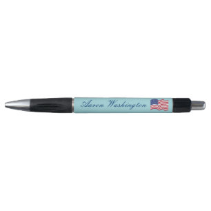 Light Blue American Flag Pens Gift
