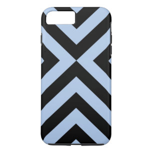 Light Blue and Black Chevrons iPhone 8/7 Plus Case