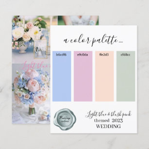 Light blue and blush pink Wedding colours Palette