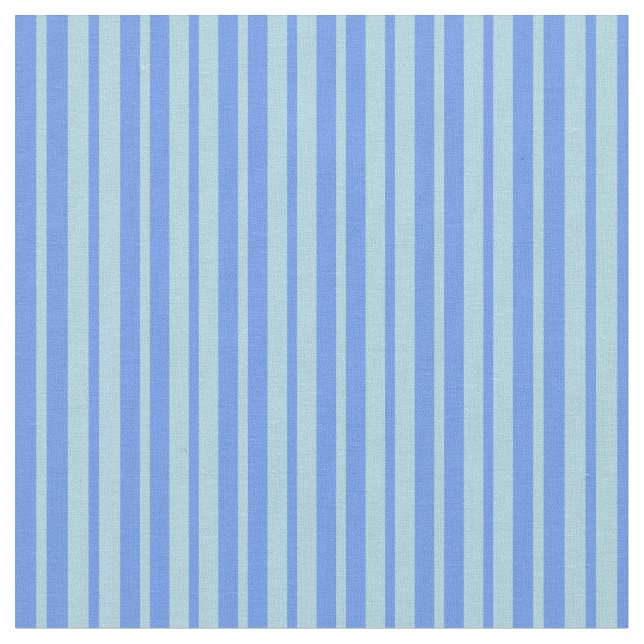 Light Blue and Cornflower Blue Coloured Lines Fabric (Close Up)