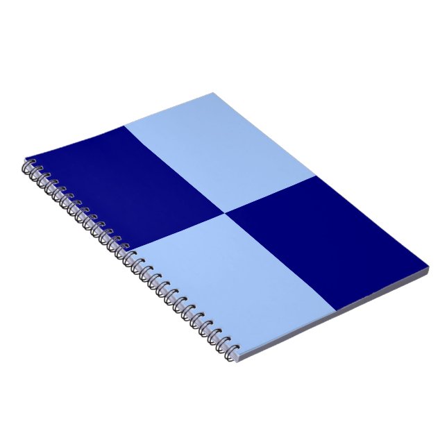 Light Blue and Dark Blue Rectangles Notebook (Right Side)